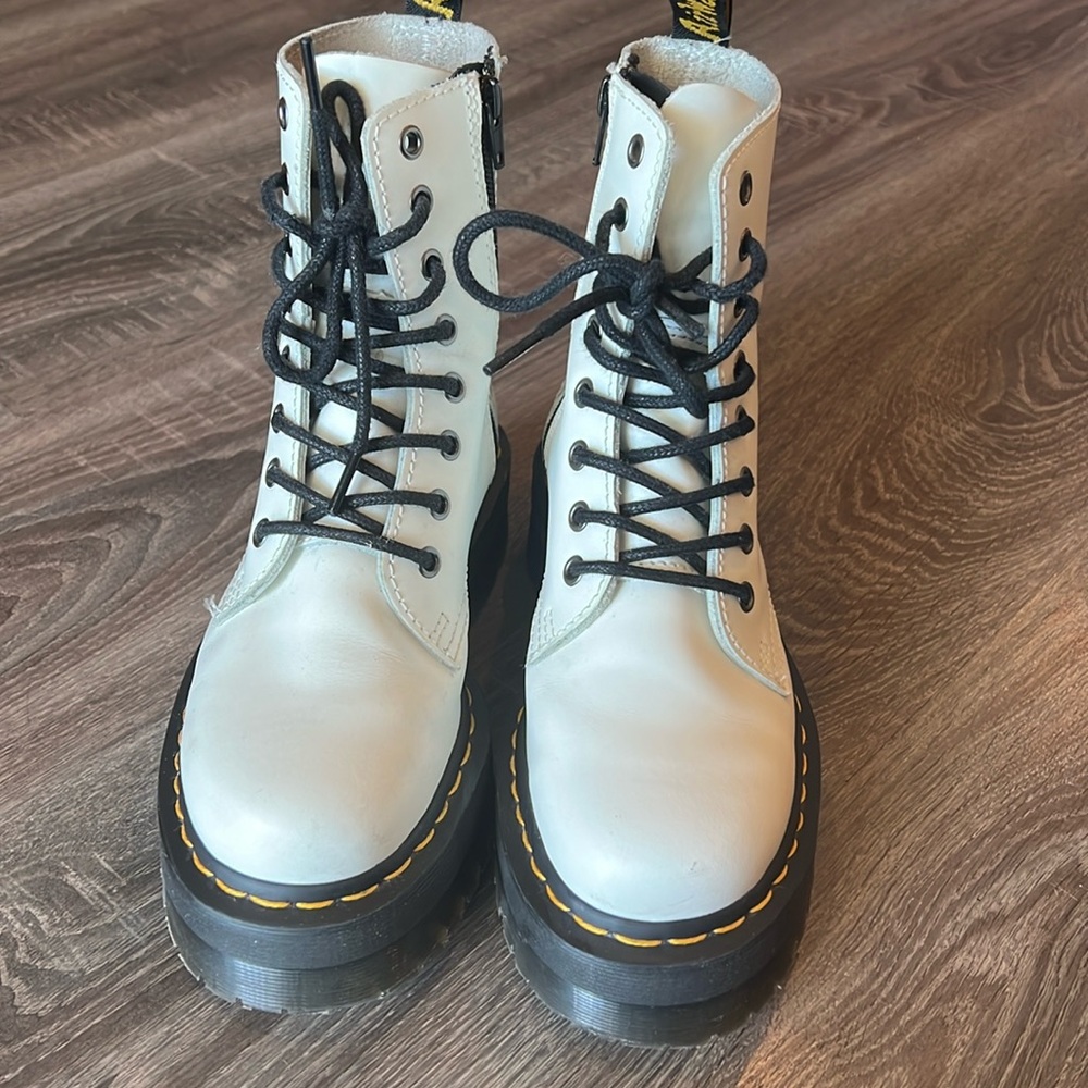 Dr. Martens platform leather boots